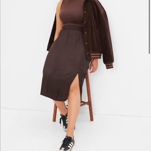 Leopard print GAP midi skirt with slit